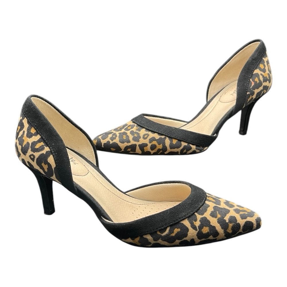 Life Stride Women’s Heels Brown Black Leopard Animal Print Stiletto Size 6 Glam - Picture 3 of 9